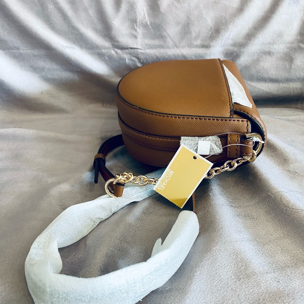 Michael Kors Tan Leather Chain Strap Crossbody Bag NWT - Picture 2 of 7